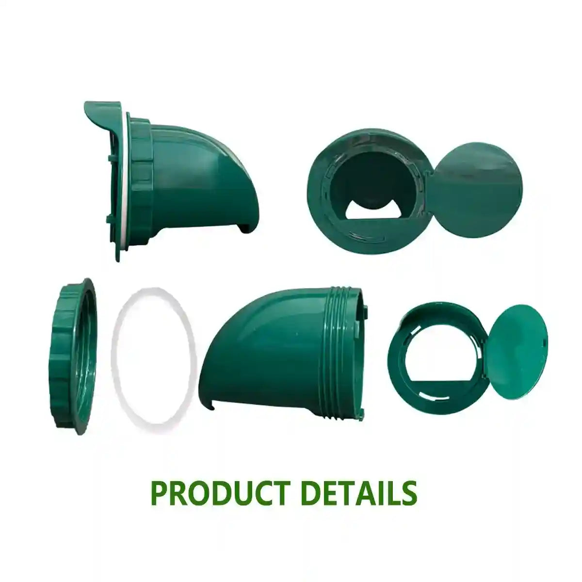 5PCS Automatic Chicken Feeder Ports with Rain Hood for Poultry DIY