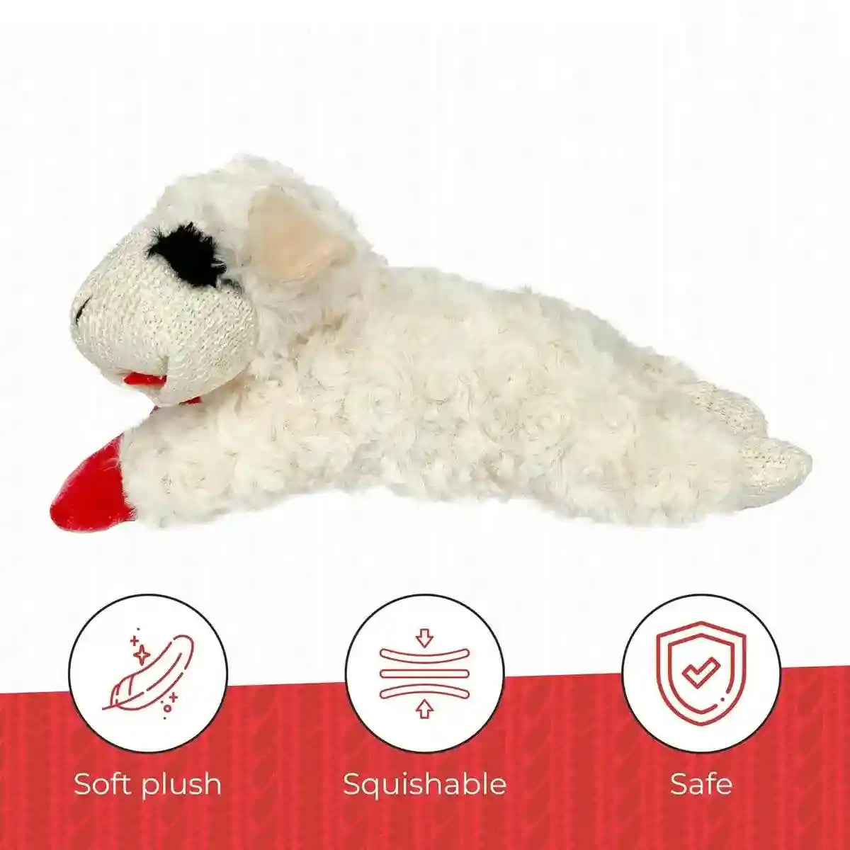 Soft Plush Dog Toy with Squeaker Chew & Interactive Play