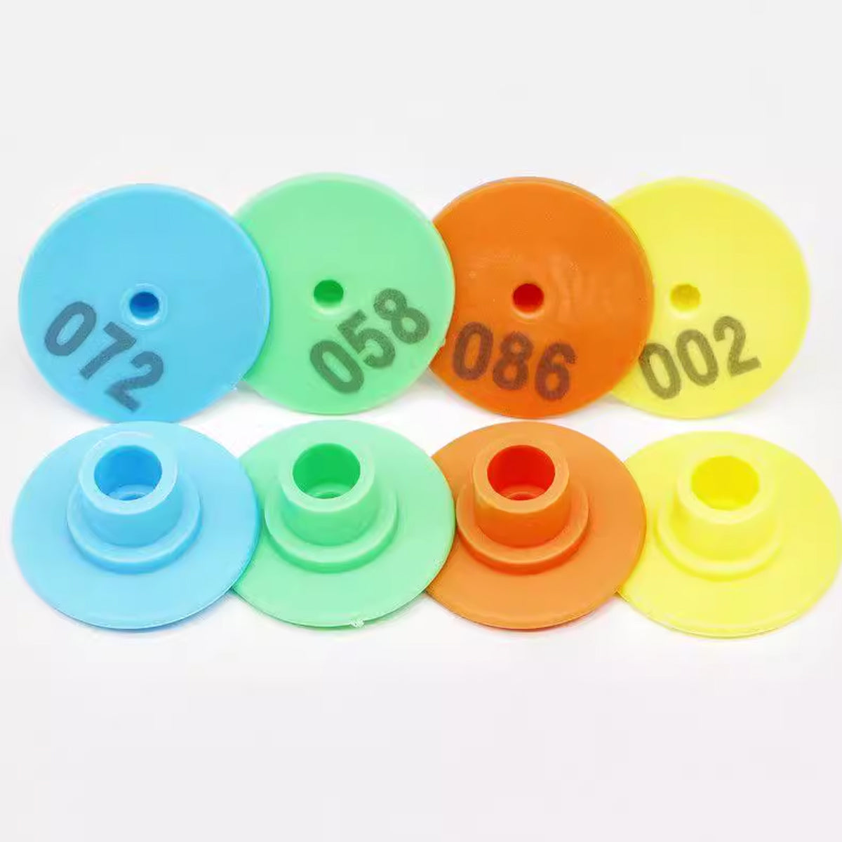 100PCS Numbered Animal Ear Tags Round Plastic