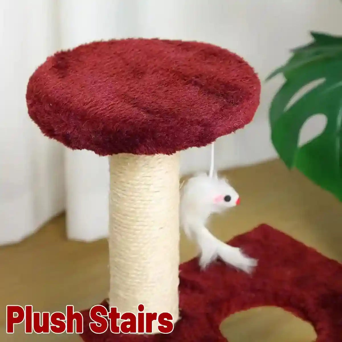 Compact Cat Climbing Post with Sisal and Hanging Toy for Kittens