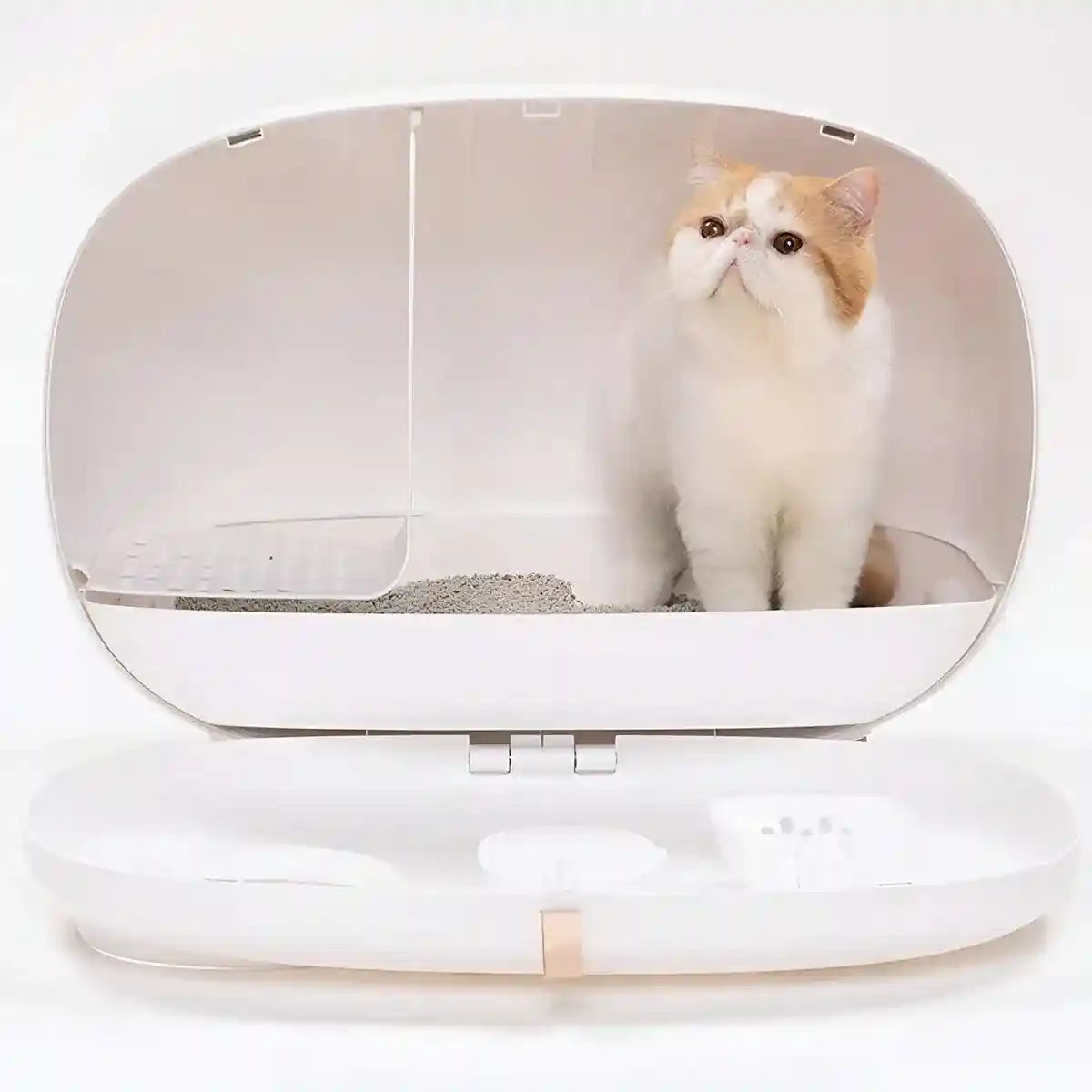 Makesure Cat Litter Box Semi-closed Cat Supplies Cat Toilet Drawer Large Cat Litter Box