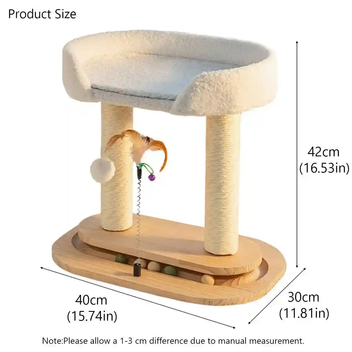 Multi-Purpose Cat Climbing Frame for Scratching Playing and Resting