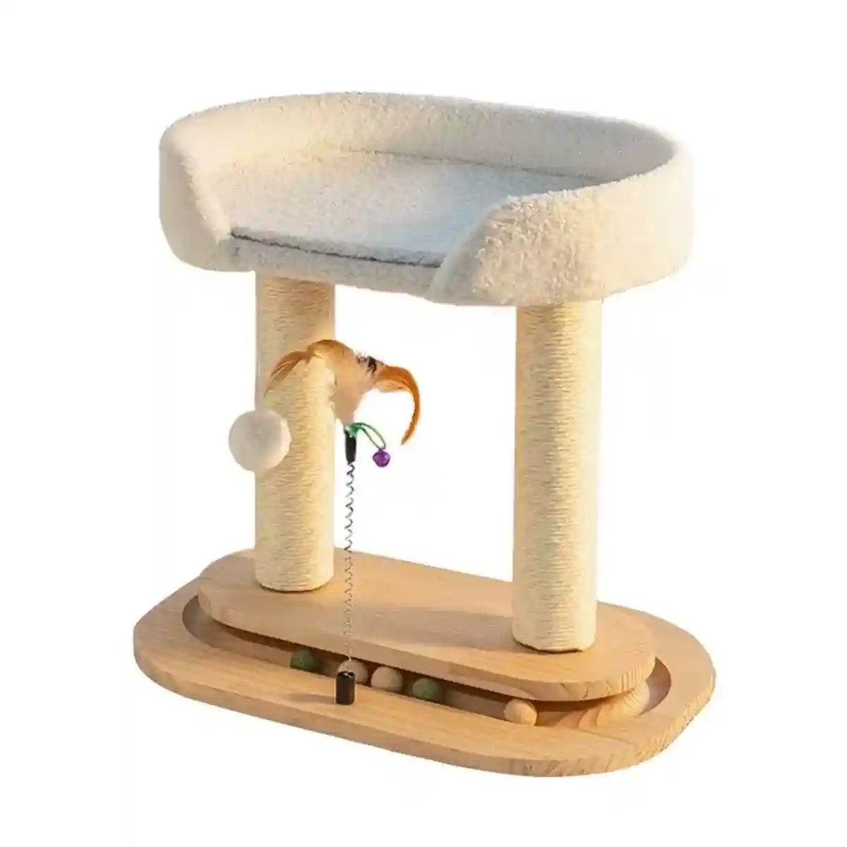 Multi-Purpose Cat Climbing Frame for Scratching Playing and Resting