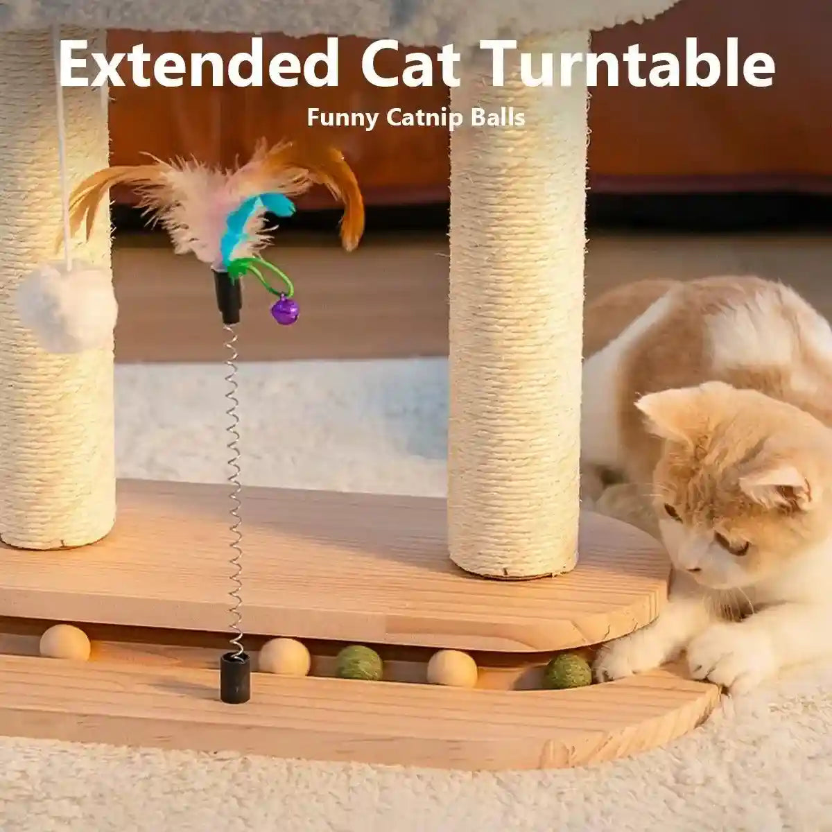 Multi-Purpose Cat Climbing Frame for Scratching Playing and Resting