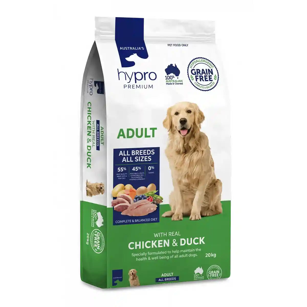 HYPRO DOG CHICKEN & DUCK 20KG