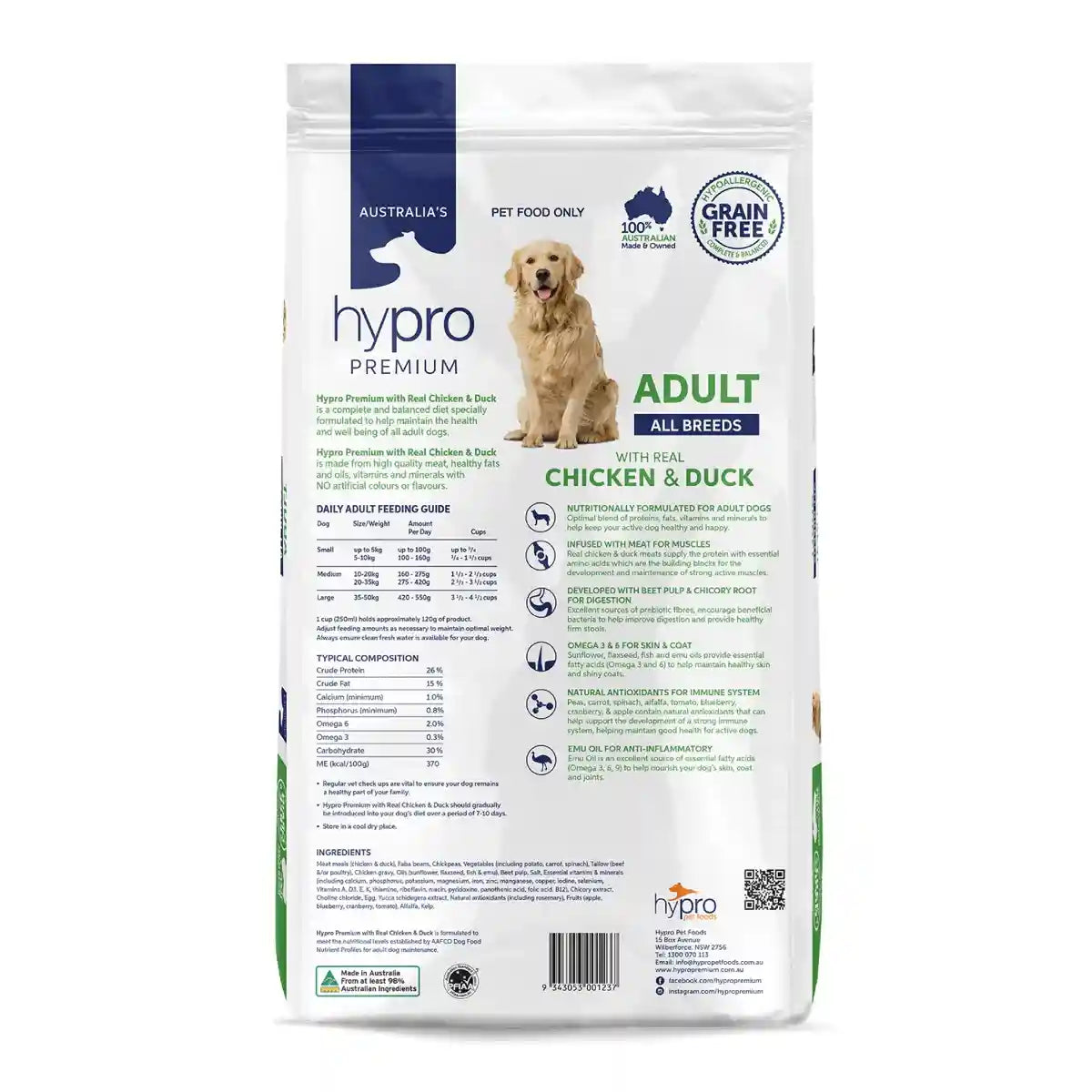 HYPRO DOG CHICKEN & DUCK 20KG