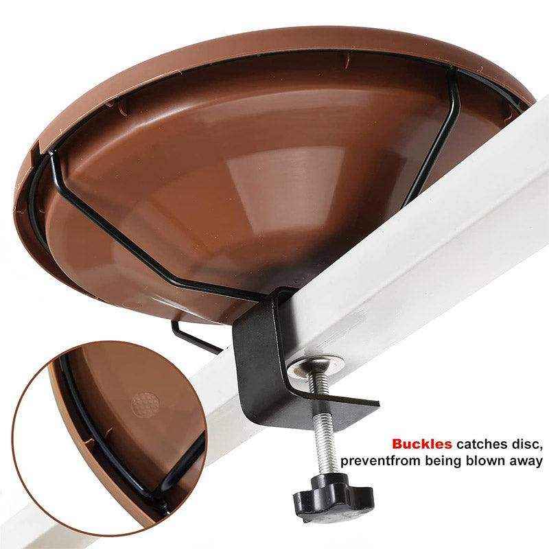 Adjustable Clamp-On Bird Bath Bowl 27cm Hanging Water Dish for Outdoor Use