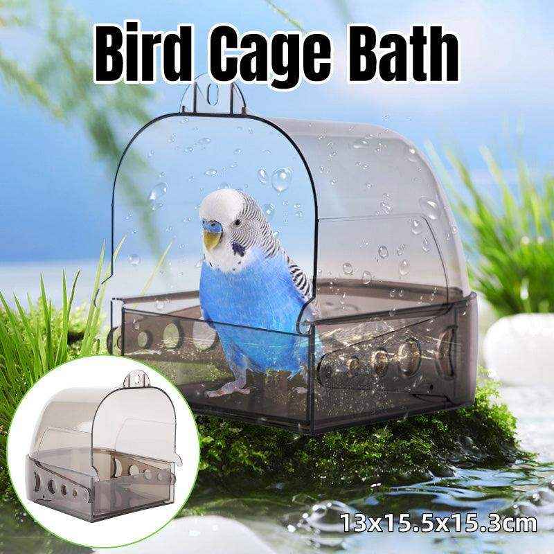 Secure Bird Cage Bath Multi-Purpose Bath Box for Small Birds