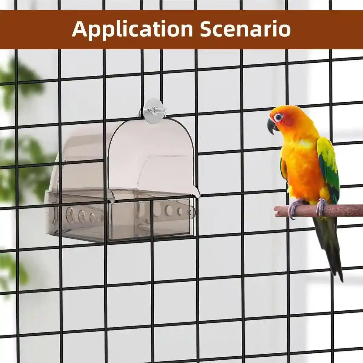 Secure Bird Cage Bath Multi-Purpose Bath Box for Small Birds