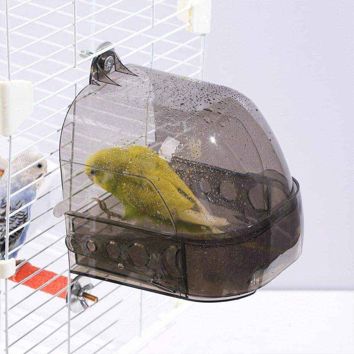 Secure Bird Cage Bath Multi-Purpose Bath Box for Small Birds