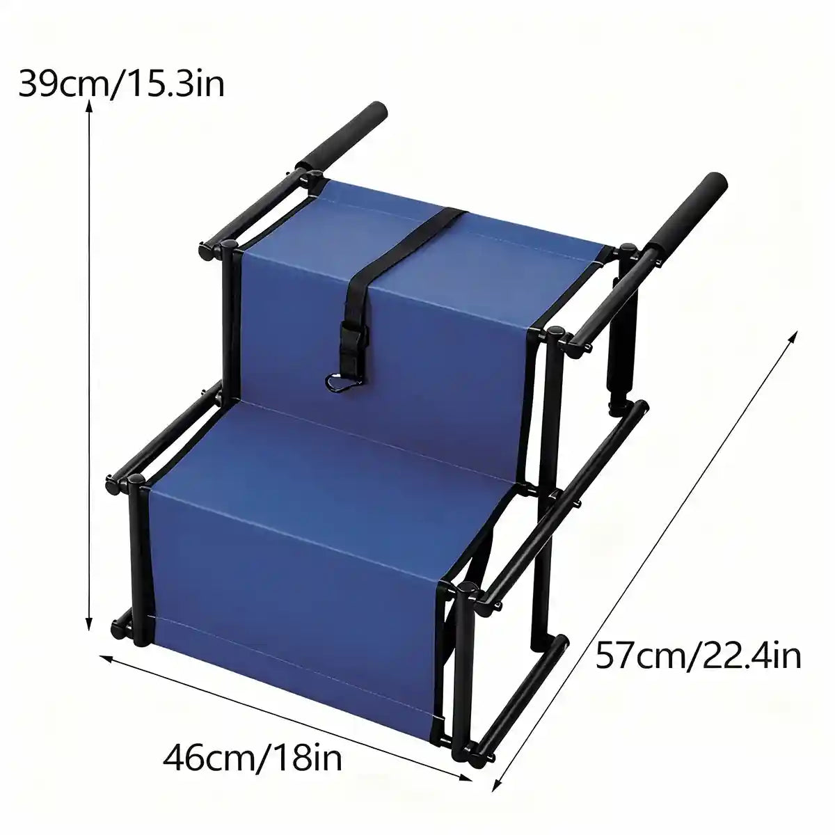 Foldable Pet Stairs for Small Dogs & Cat Non-Slip Steps with Safety Clip