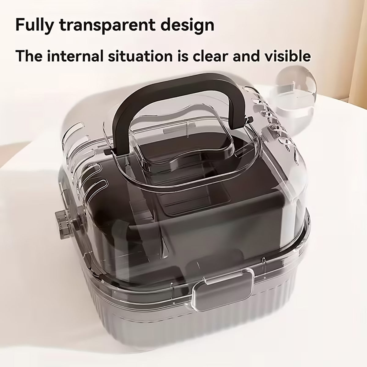 Portable Hamster Cage Travel Small Pet Carrier With Wheel