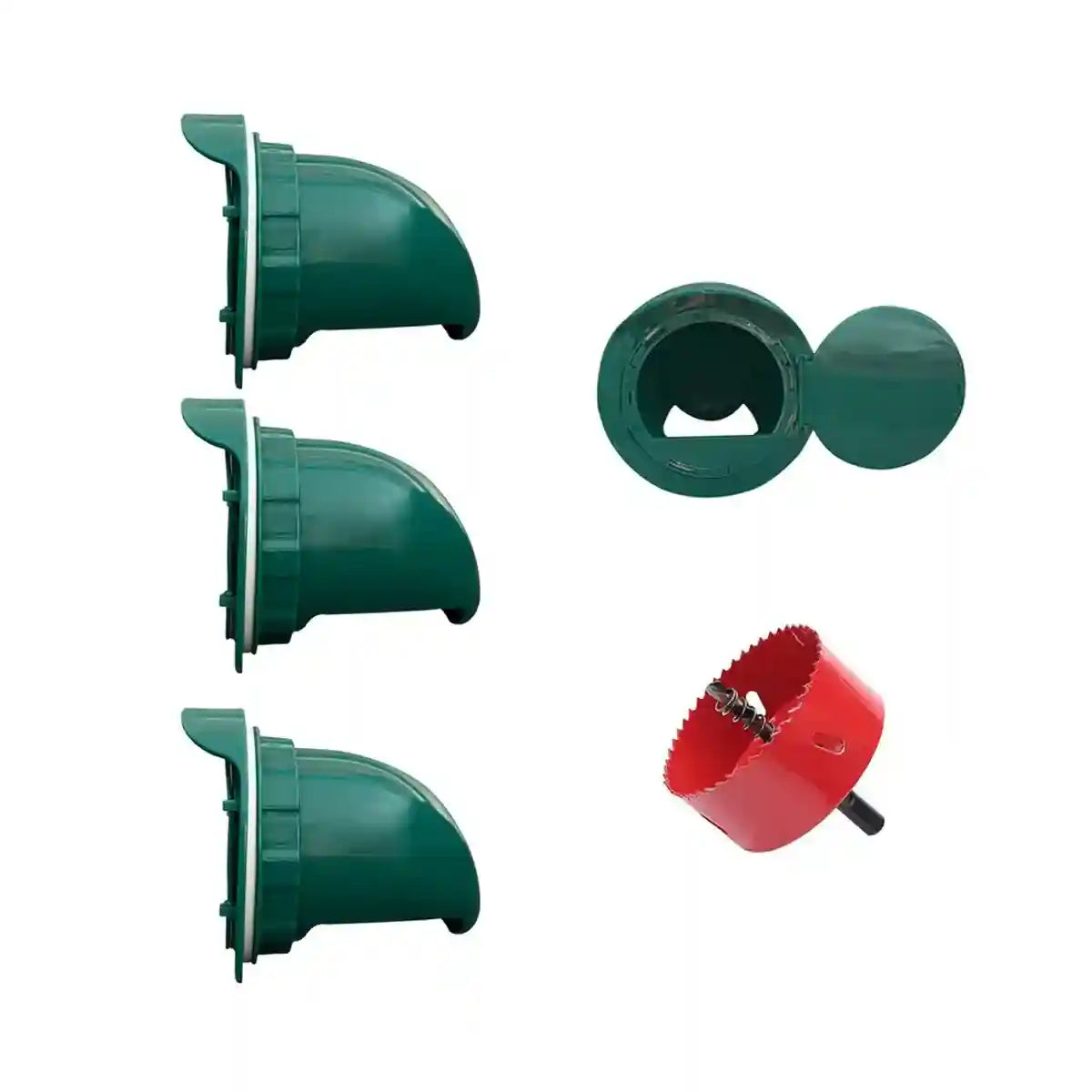 5PCS Automatic Chicken Feeder Ports with Rain Hood for Poultry DIY