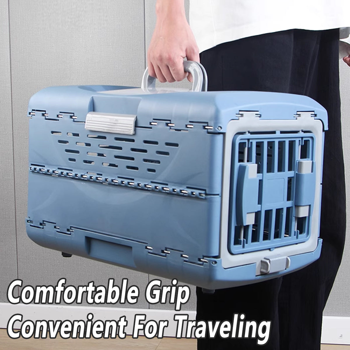 Foldable Pet Carrier Portable Travel Box For Small Pets