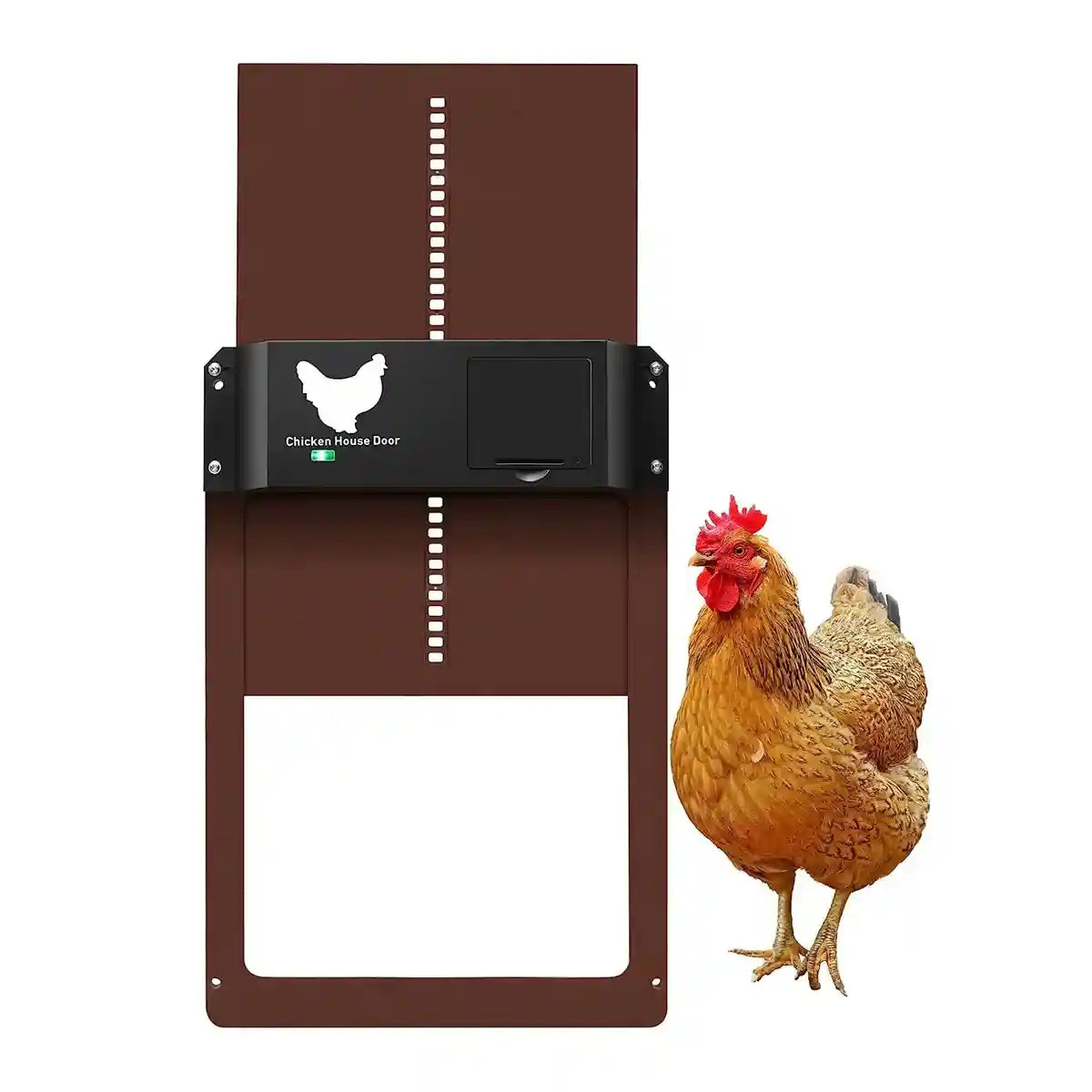 Light Sensor Automatic Chicken Coop Door Battery Powered & Waterproof