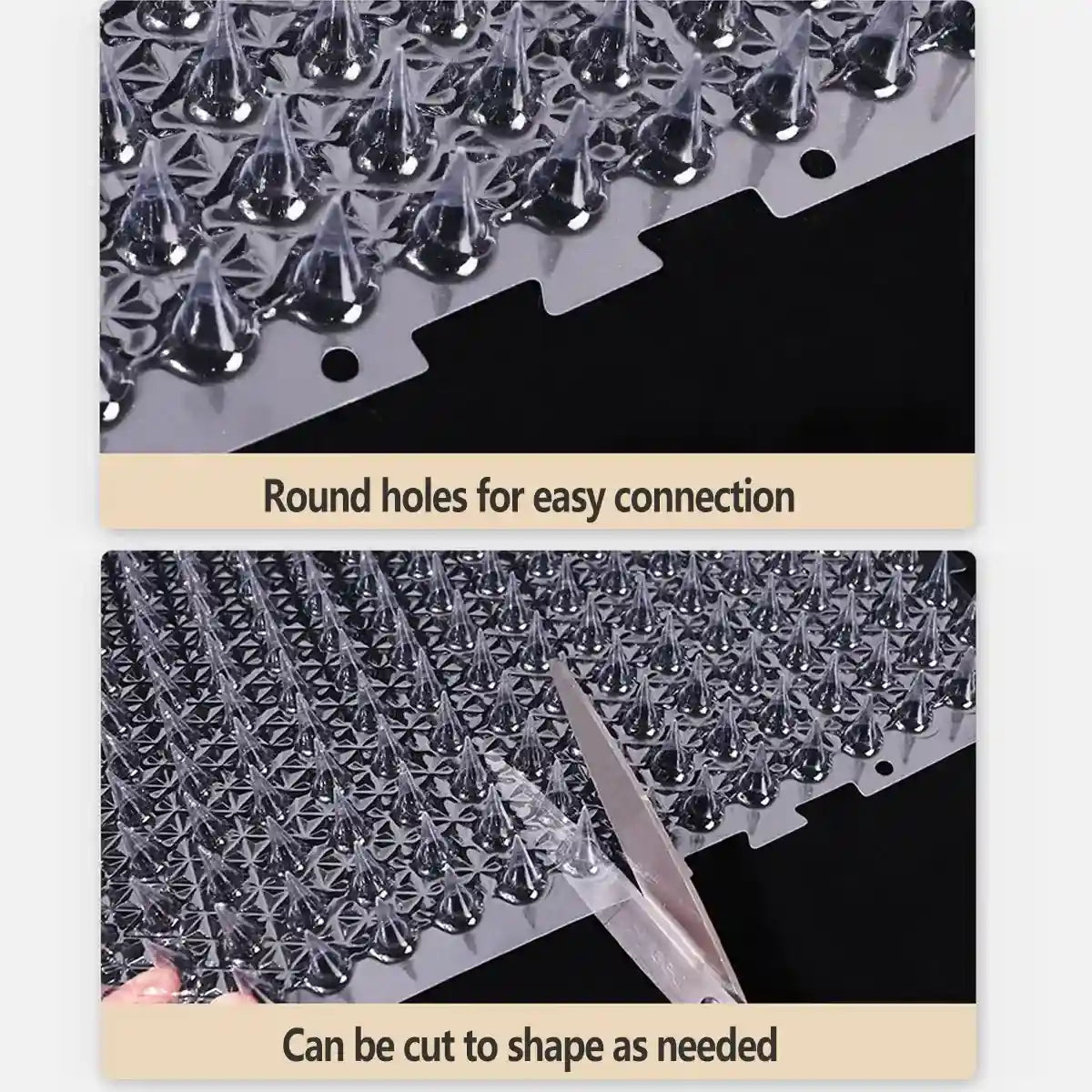 10pcs Cat Deterrent Mat with Soft Spikes Indoor Pet Repellent Pad