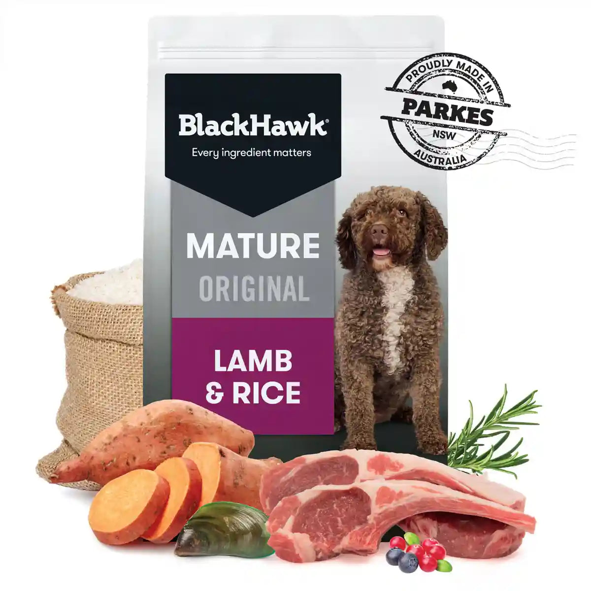 Black Hawk Mature Dog Food Lamb & Rice 20kg