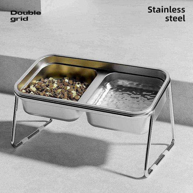 Elevate Mealtime with This Ergonomic Stainless Steel Cat Bowl Set