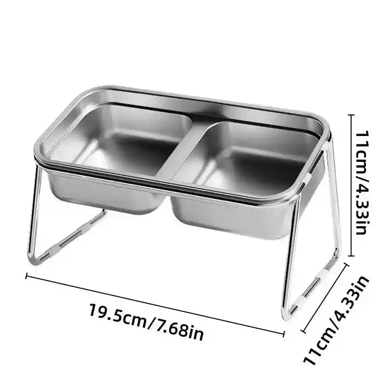 Elevate Mealtime with This Ergonomic Stainless Steel Cat Bowl Set