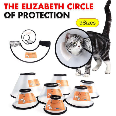 Pet Cone Protective Collar 9 Sizes