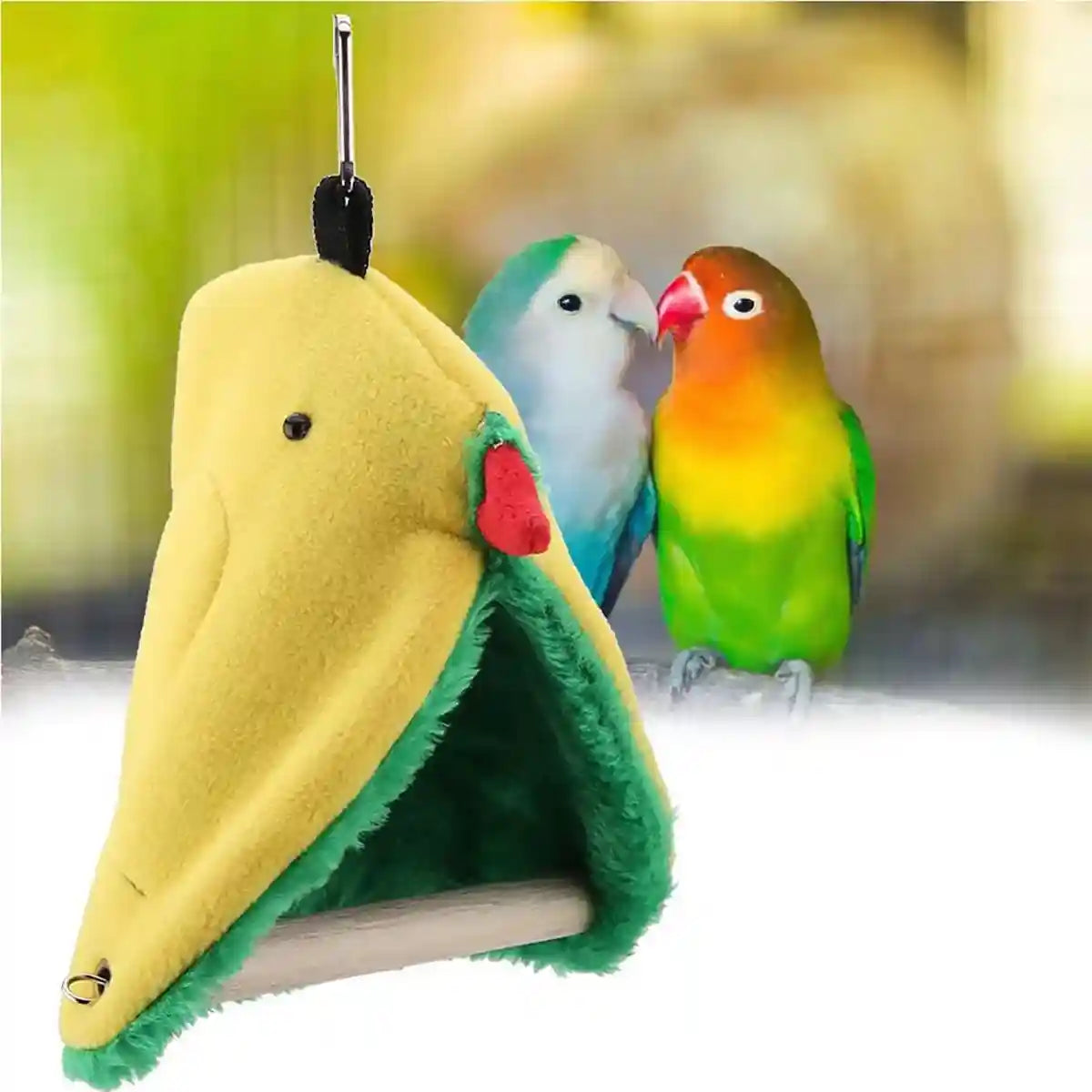 Warm Fleece Bird Hammock Nest With Hanging Hooks For Small Birds