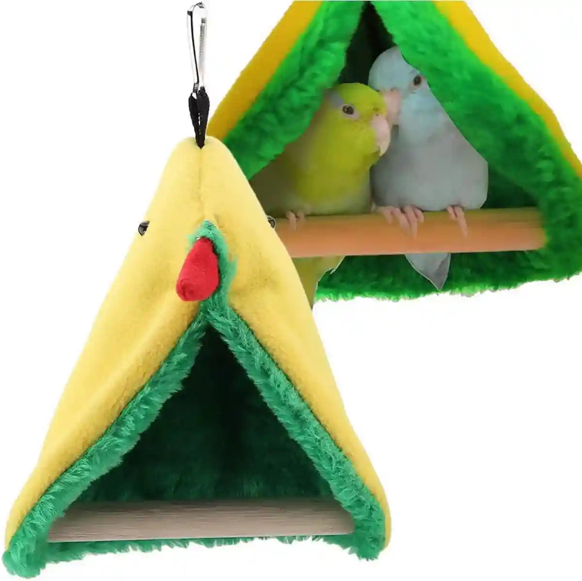 Warm Fleece Bird Hammock Nest With Hanging Hooks For Small Birds