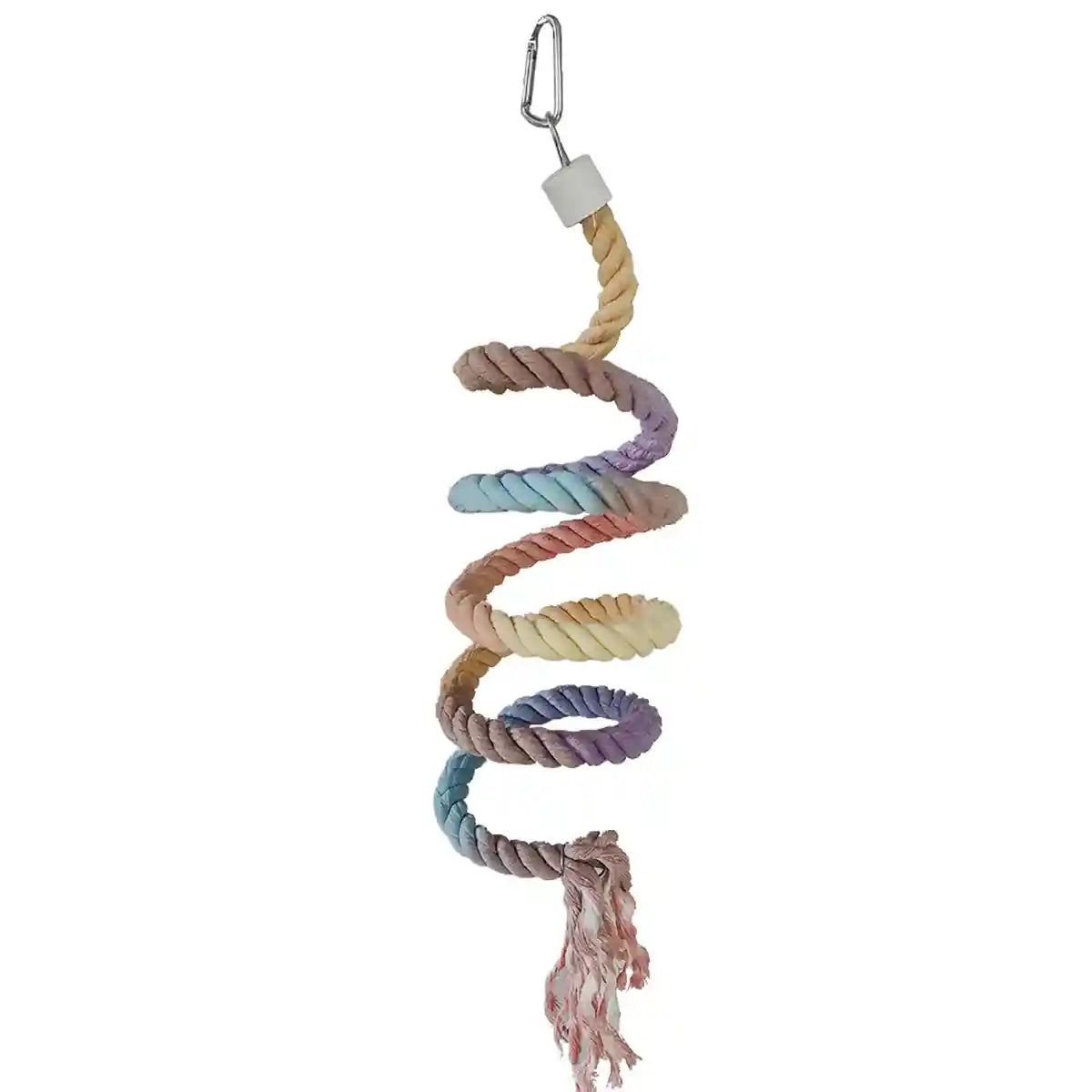 Spiral Cotton Rope Bird Climbing Toy With Hook 150cm
