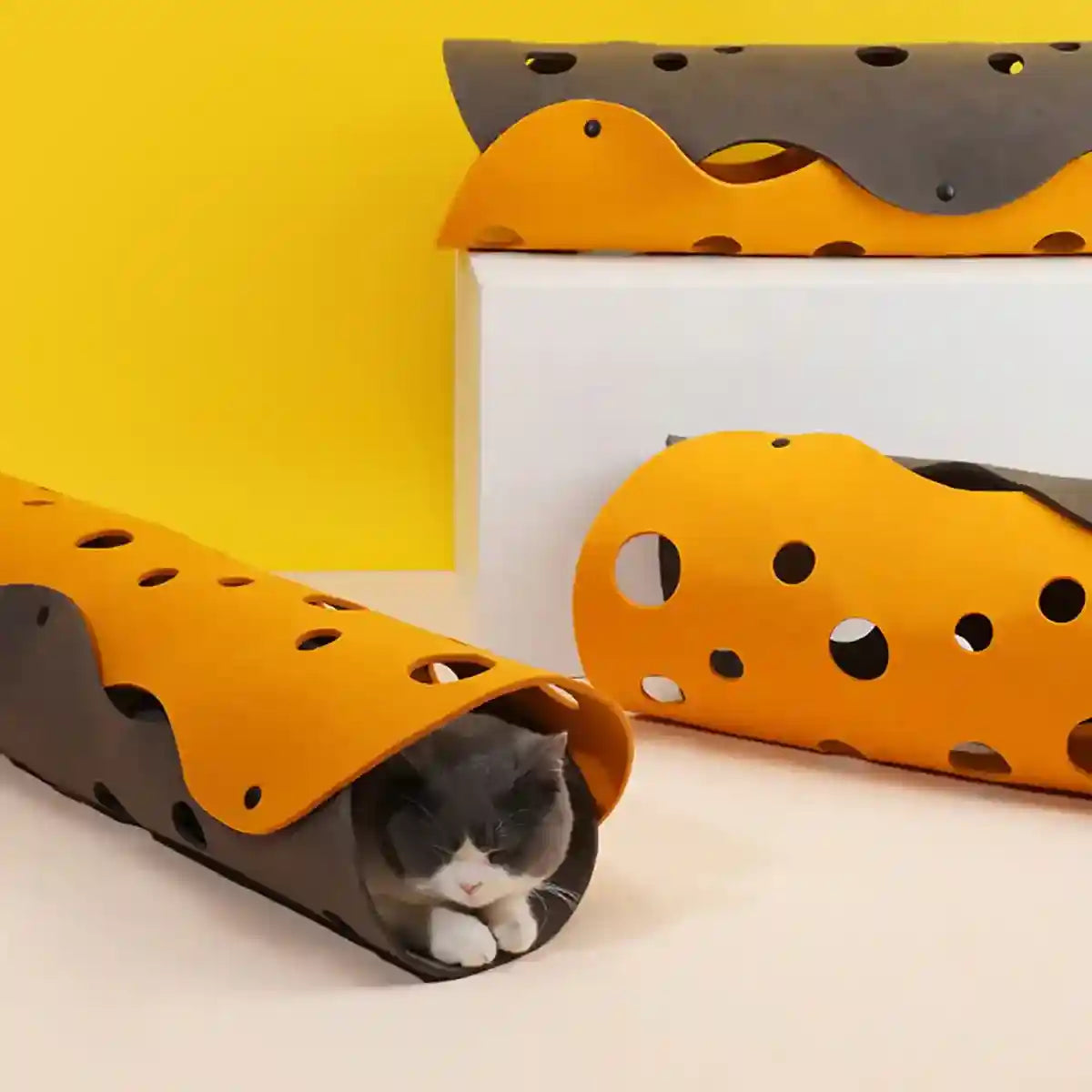 Felt Cat Tunnel Toy Indoor Play Tunnel for Cats and Kittens