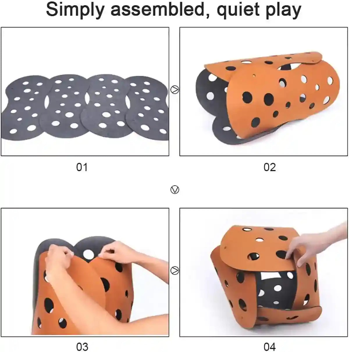 Felt Cat Tunnel Toy Indoor Play Tunnel for Cats and Kittens