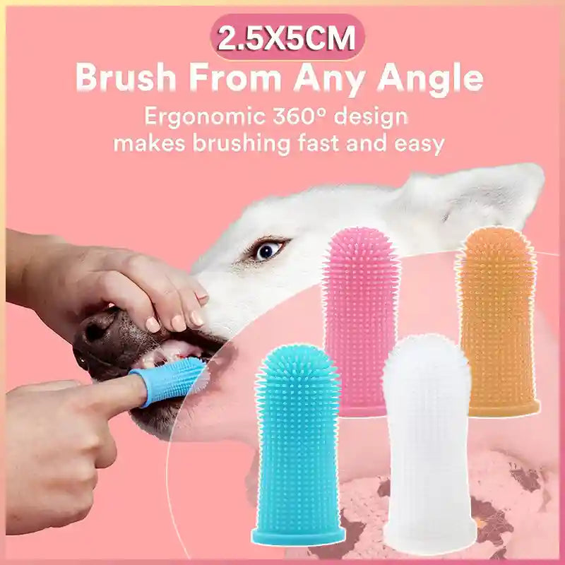 Easy-to-Use Finger Toothbrush for Dogs – Gentle Silicone Pet Dental Care