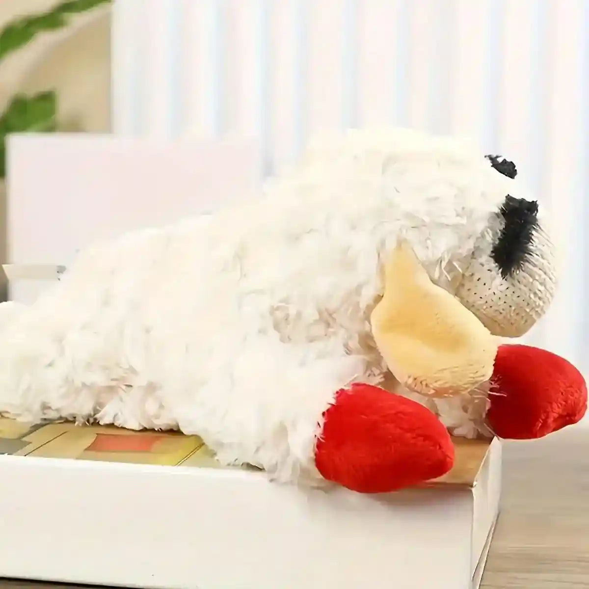 Soft Plush Dog Toy with Squeaker Chew & Interactive Play