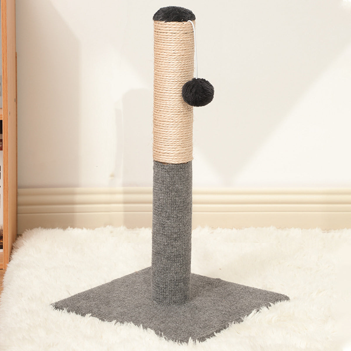 Adjustable Sisal Cat Scratching Post With Toy Ball