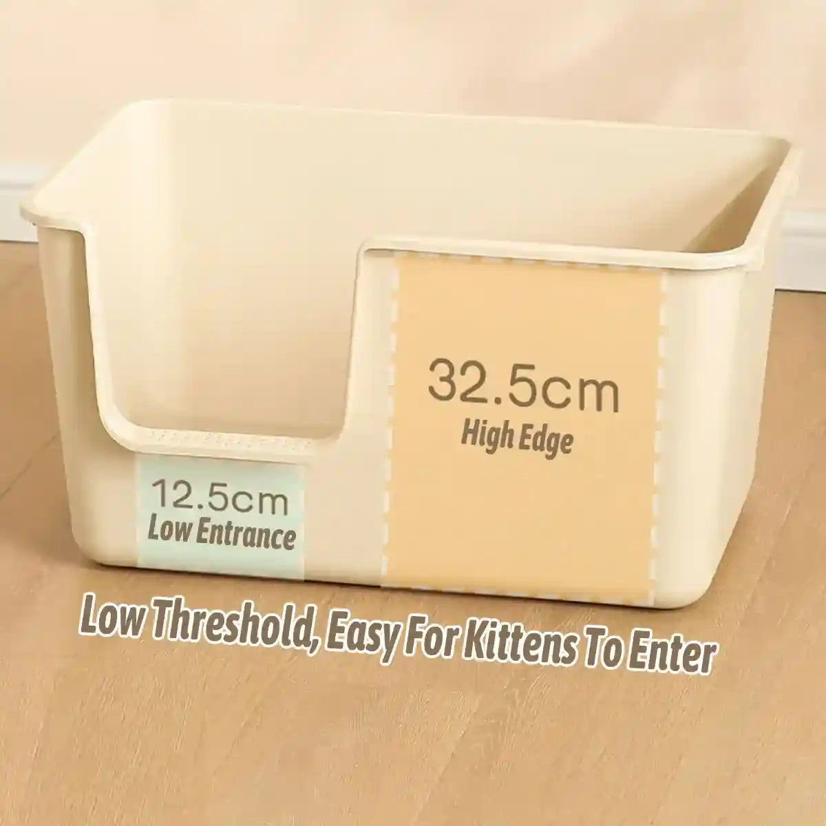 Enclosed Cat Litter Box with Top Entry and Scoop Holder