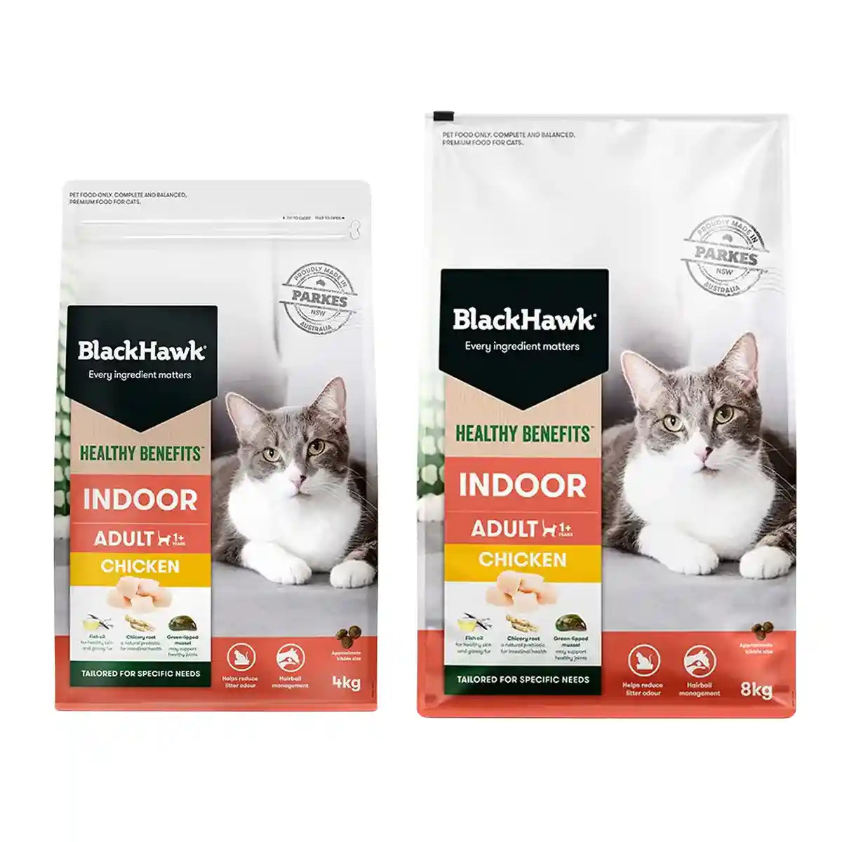 Black Hawk Healthy Benefits Dry Cat Food Adult Indoor Chicken 4kg/8kg
