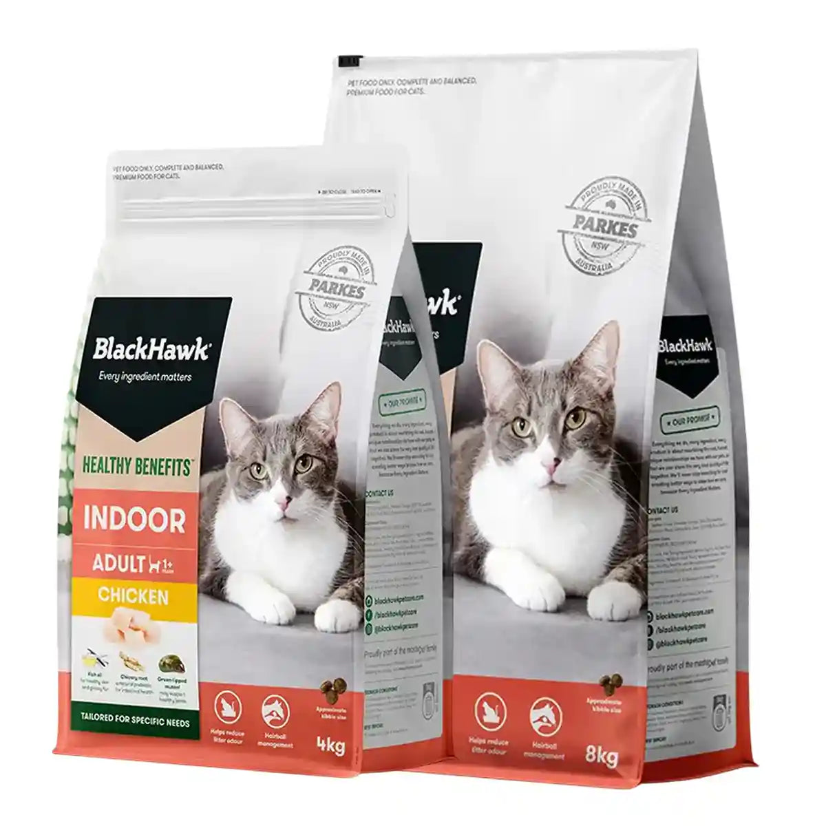 Black Hawk Healthy Benefits Dry Cat Food Adult Indoor Chicken 4kg/8kg