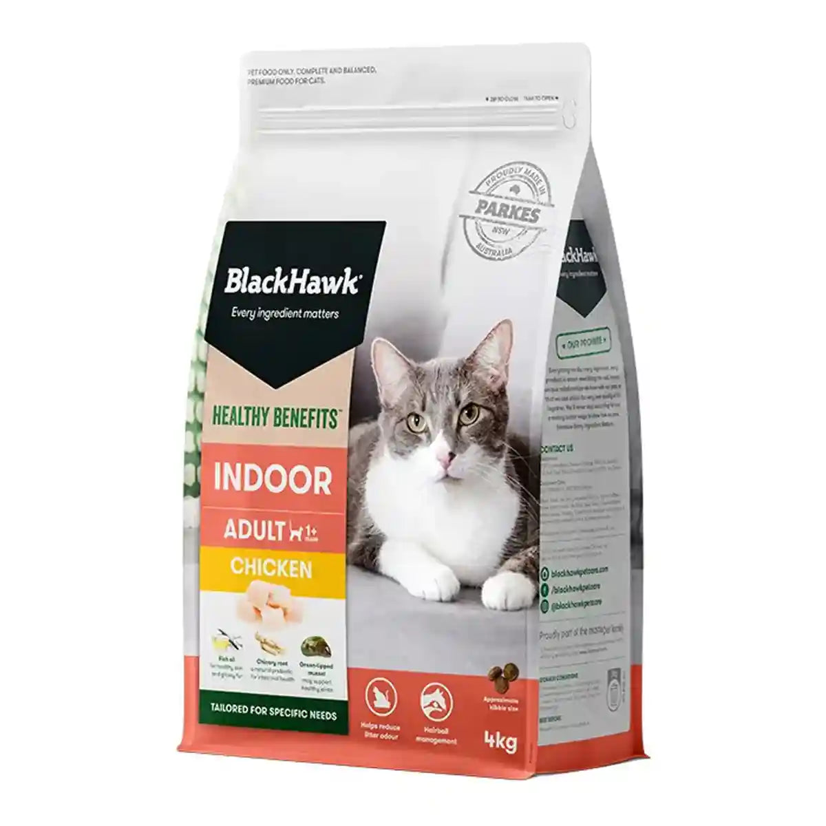Black Hawk Healthy Benefits Dry Cat Food Adult Indoor Chicken 4kg/8kg