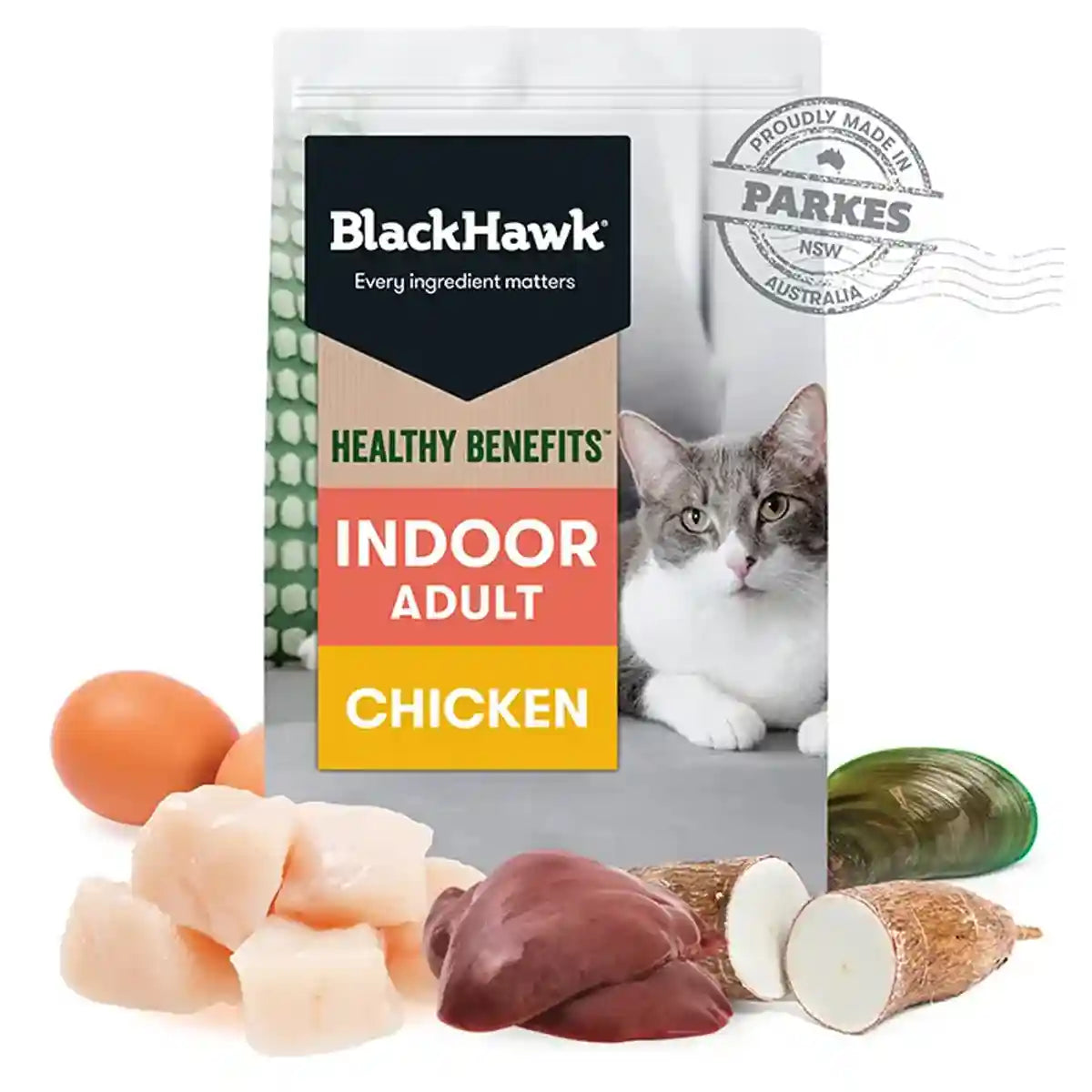 Black Hawk Healthy Benefits Dry Cat Food Adult Indoor Chicken 4kg/8kg