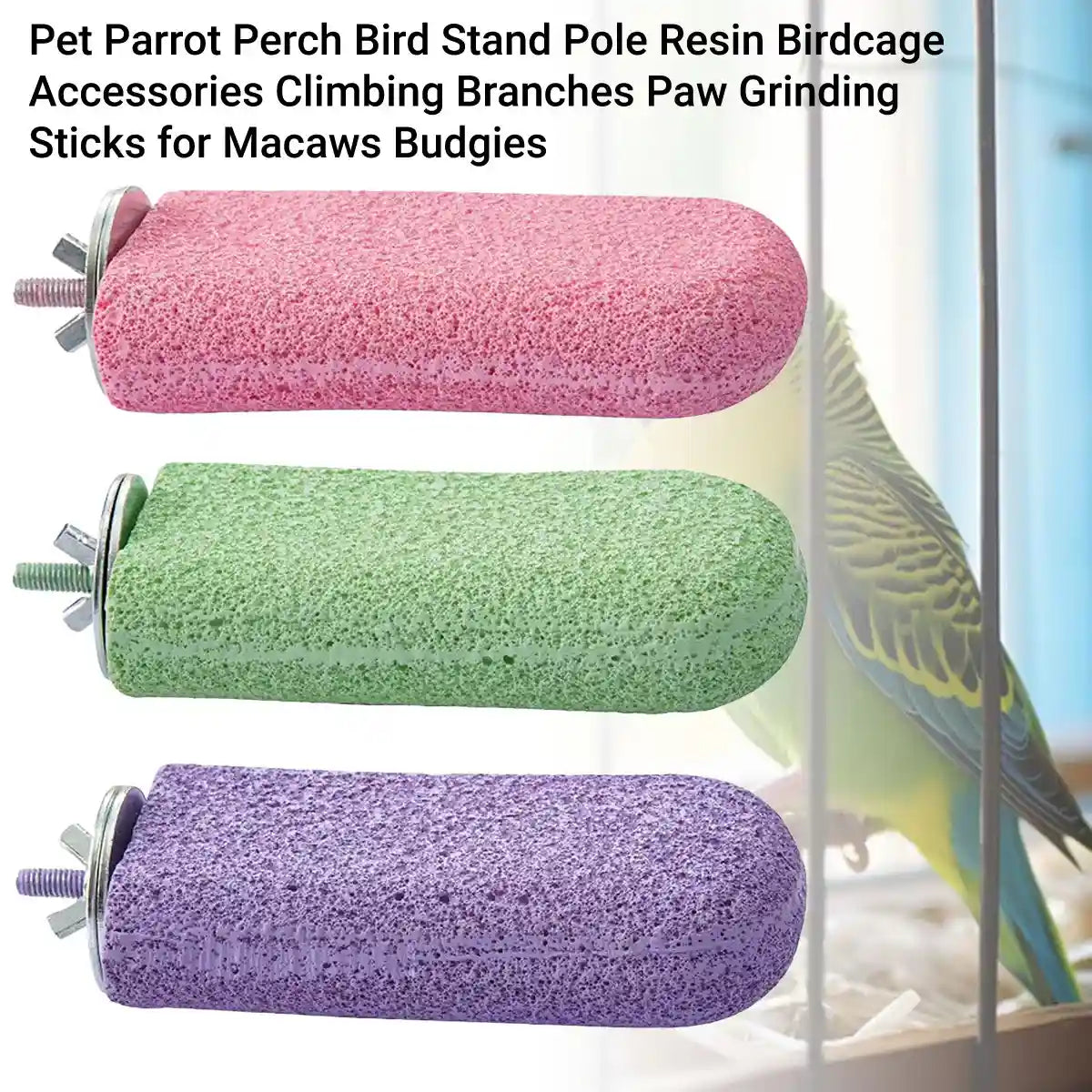 Ice Cream Resin Bird Grinding Perch for Parrots and Small Birds