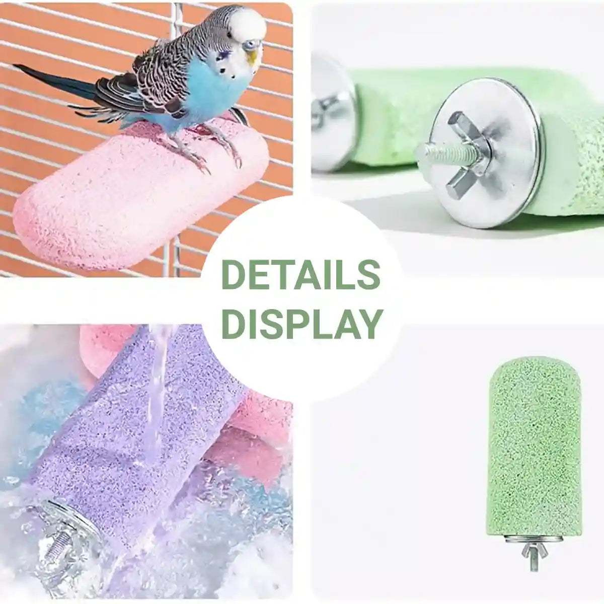 Ice Cream Resin Bird Grinding Perch for Parrots and Small Birds