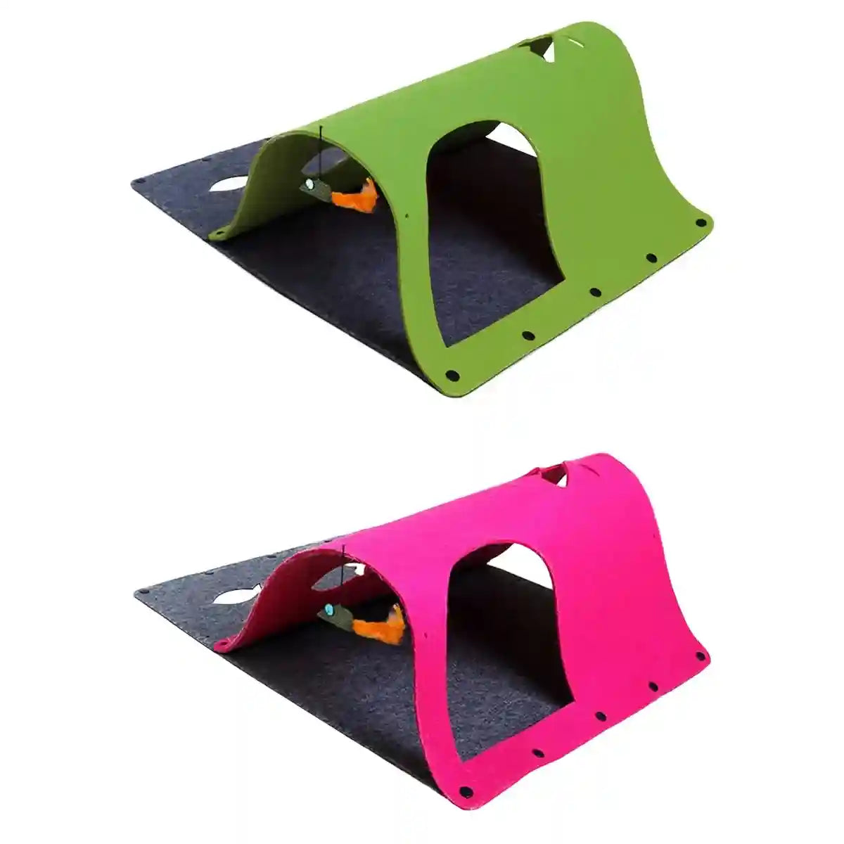 Modular DIY Playhouse Cat Play Tunnel with Felt Panels for Indoor Pets