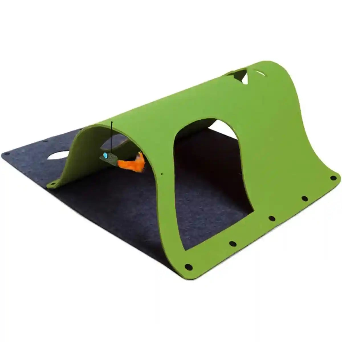 Modular DIY Playhouse Cat Play Tunnel with Felt Panels for Indoor Pets