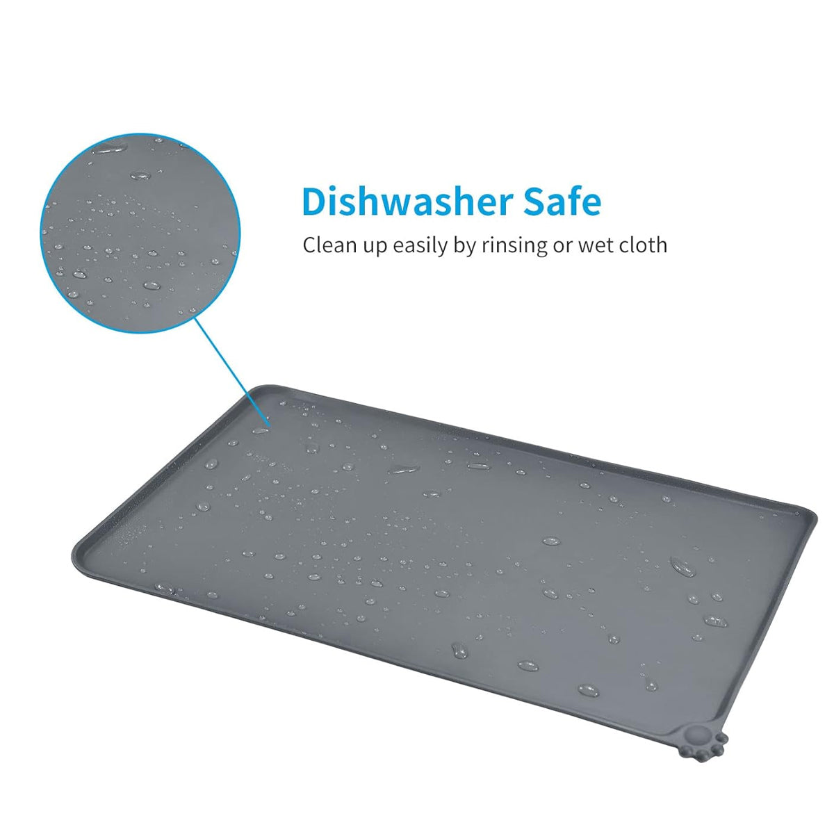 Silicone Pet Feeding Mat With Raised Spill-Proof Edge