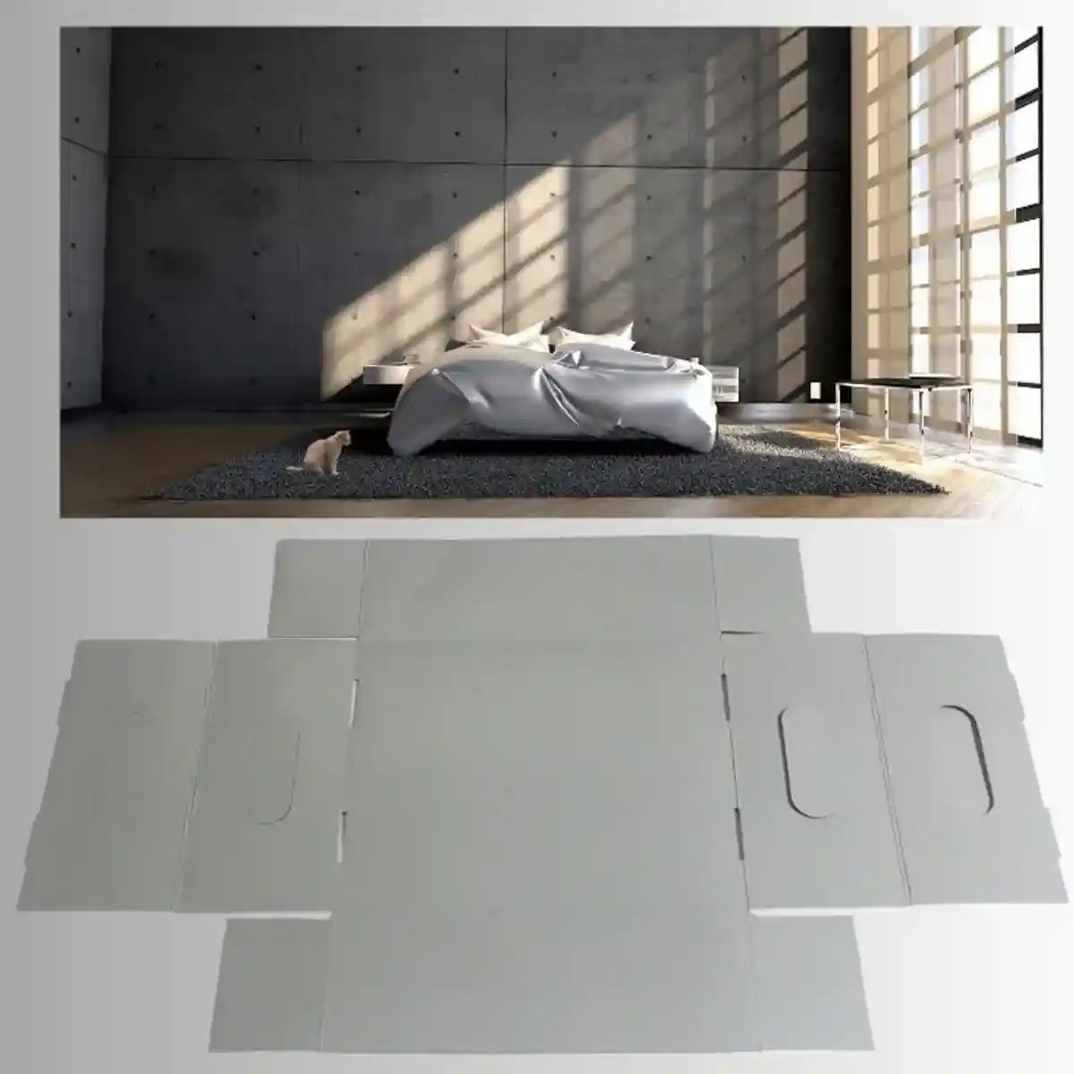 5PCS Foldable Disposable Cat Litter Boxes Waterproof Cardboard Design