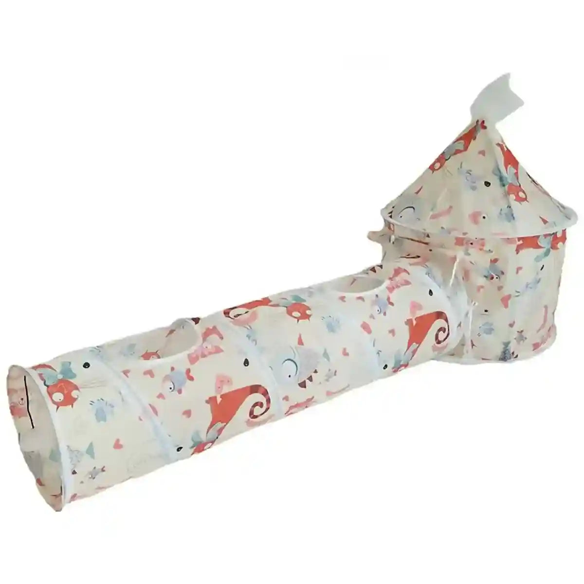 Interactive Tent Playhouse Cat Tunnel for Kittens and Small Pets