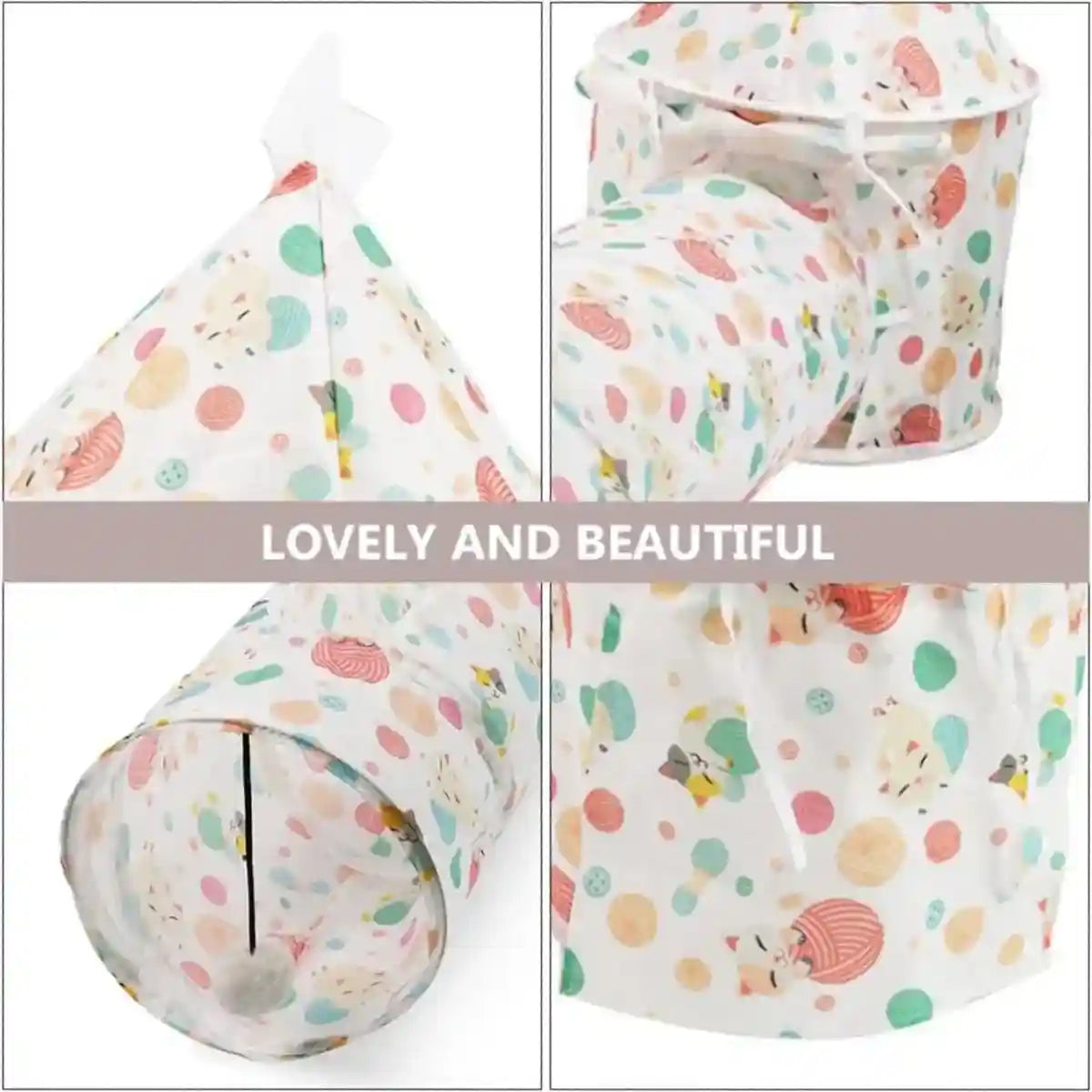 Interactive Tent Playhouse Cat Tunnel for Kittens and Small Pets