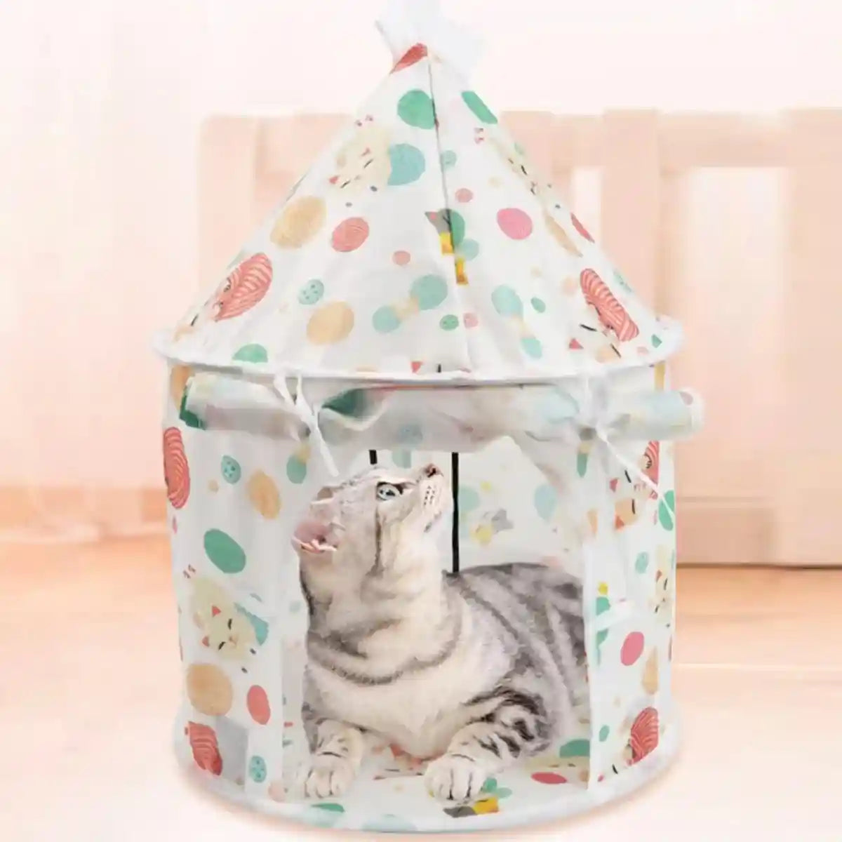 Interactive Tent Playhouse Cat Tunnel for Kittens and Small Pets