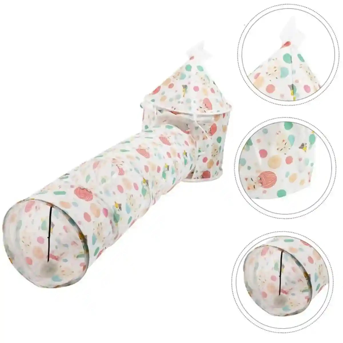 Interactive Tent Playhouse Cat Tunnel for Kittens and Small Pets