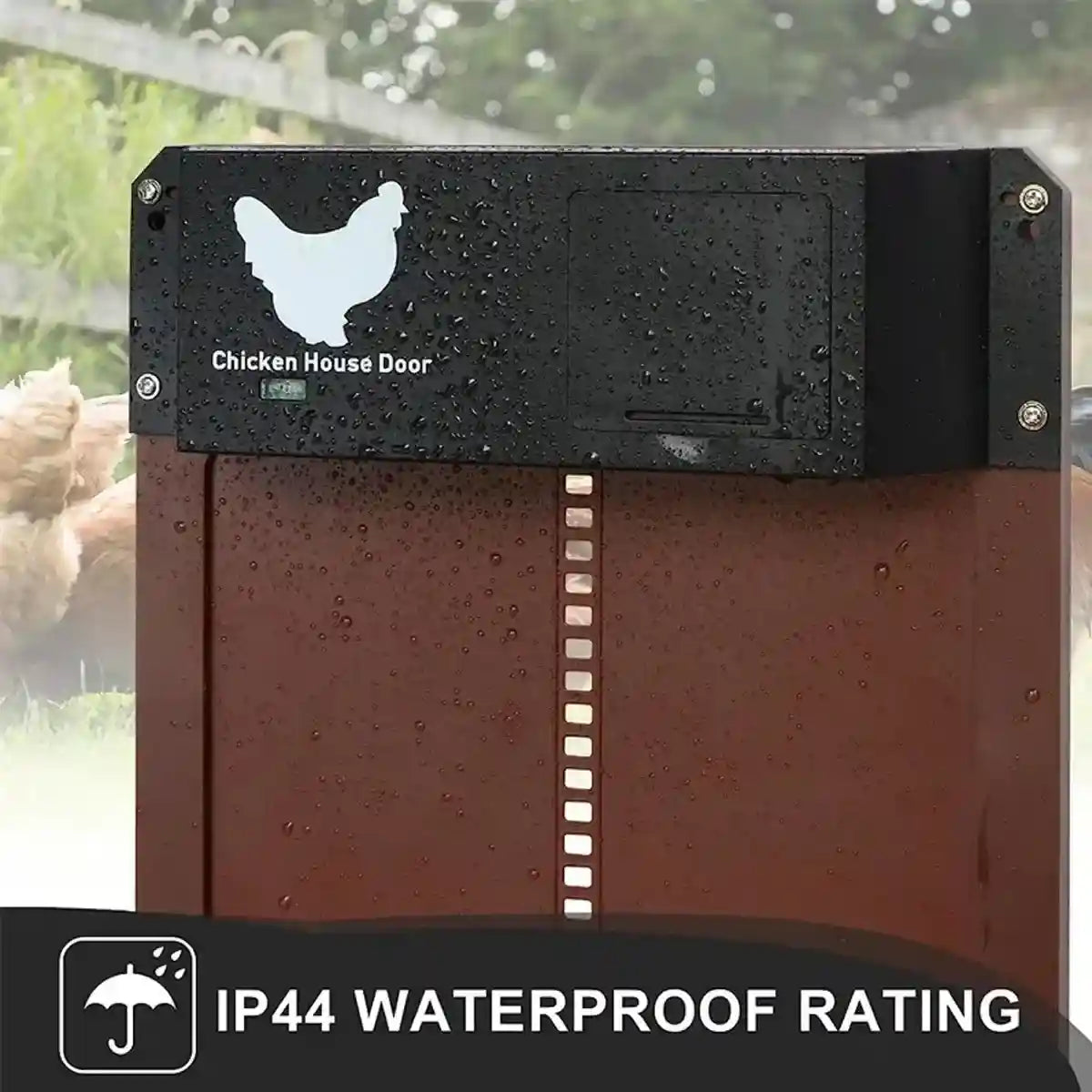 Light Sensor Automatic Chicken Coop Door Battery Powered & Waterproof