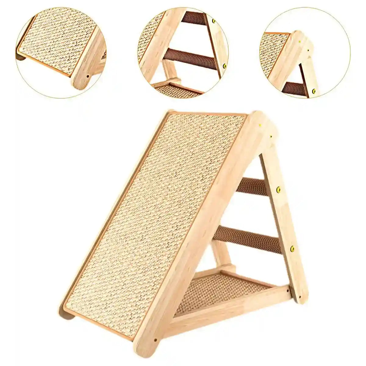 Foldable Cat Scratching Board With Stand Sisal Climbing Ramp