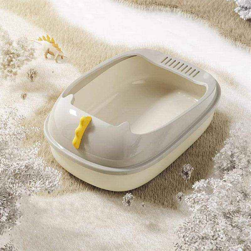 Odor-Controlled Cat Litter Tray with High Sides and Easy Access Entry